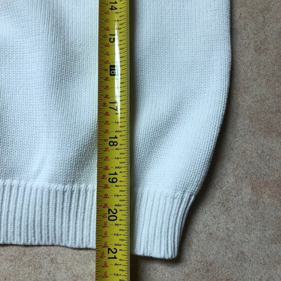 Tabi International Embroidered Sailing White Knit Pullover Sweater - Picture 10 of 10